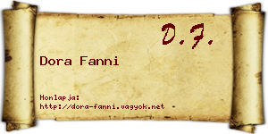 Dora Fanni névjegykártya