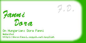 fanni dora business card